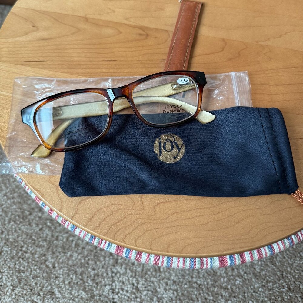 NWOT Joy Mangano #1 Tortoiseshell Framed +1.50 Reading Glasses - Picture 7 of 7